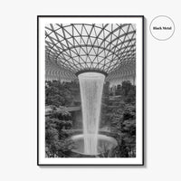 Singapore Black and White Fine Art Photo Print, Jewel Changi Airport, Wall Poster