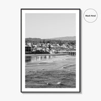 Santa Cruz Black and White Fine Art Photo Print, Wharf Monterey Bay California Poster