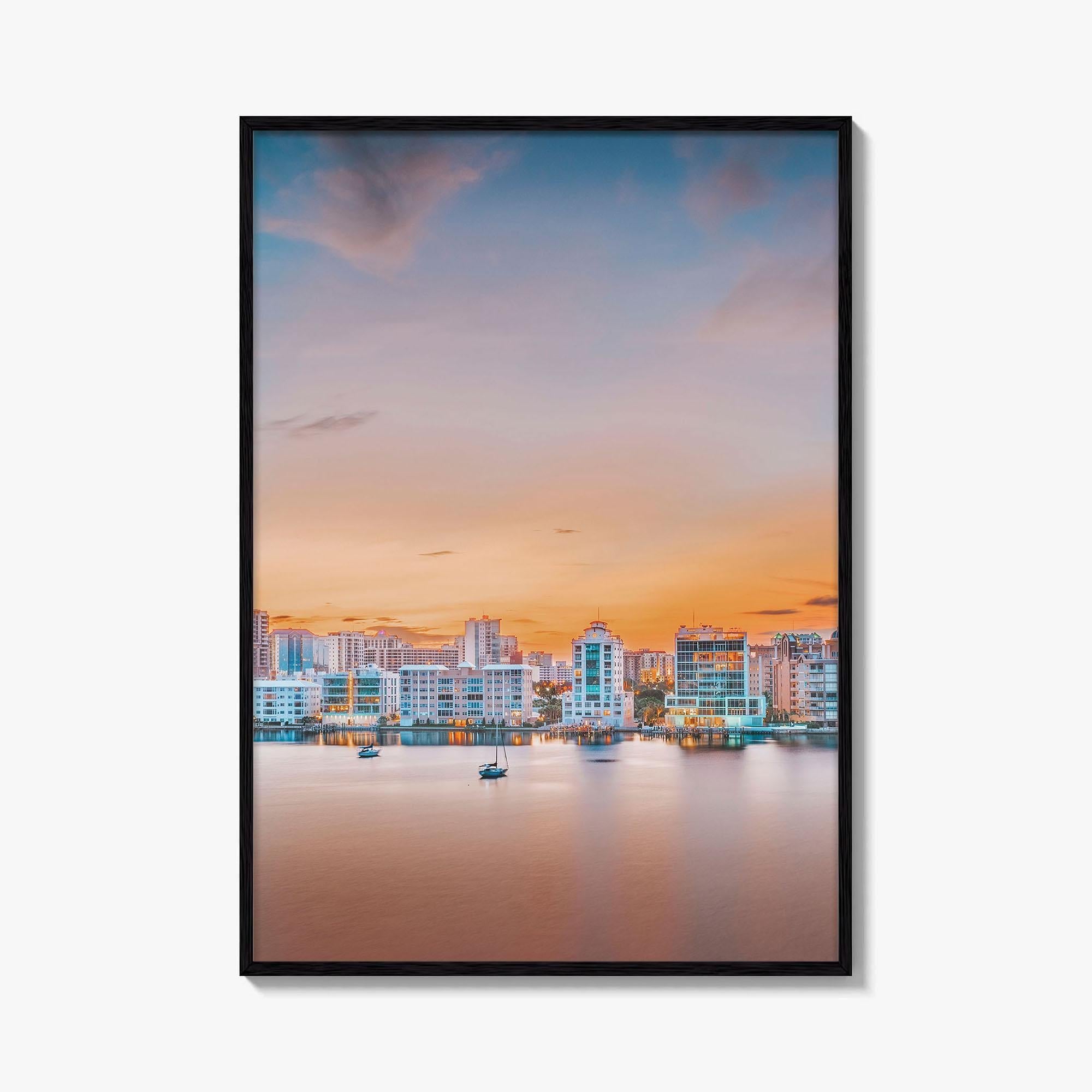 Sarasota Skyline Fine Art Photo Print, Florida USA, Wall Decor Poster