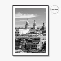 Santiago de Cuba Black and White Fine Art Photo Print, City Center Basilica Poster