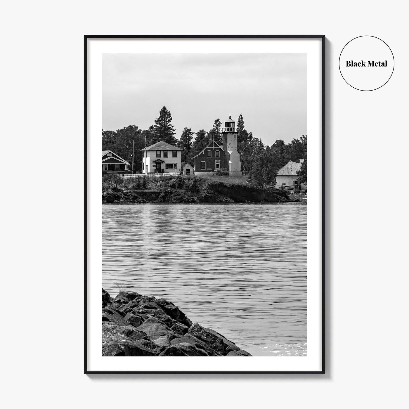 Eagle Harbor Black and White Fine Art Photo Print, Keweenaw Peninsula Michigan Poster