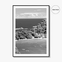 Parlatuvier Bay Black and White Fine Art Photo Print, Trinidad and Tobago Poster