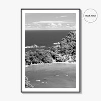 Parlatuvier Bay Black and White Fine Art Photo Print, Trinidad and Tobago Poster