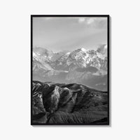 Upper Mustang Black and White Fine Art Photo Print, Annapurna Himalayas Poster