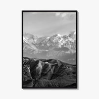 Upper Mustang Black and White Fine Art Photo Print, Annapurna Himalayas Poster