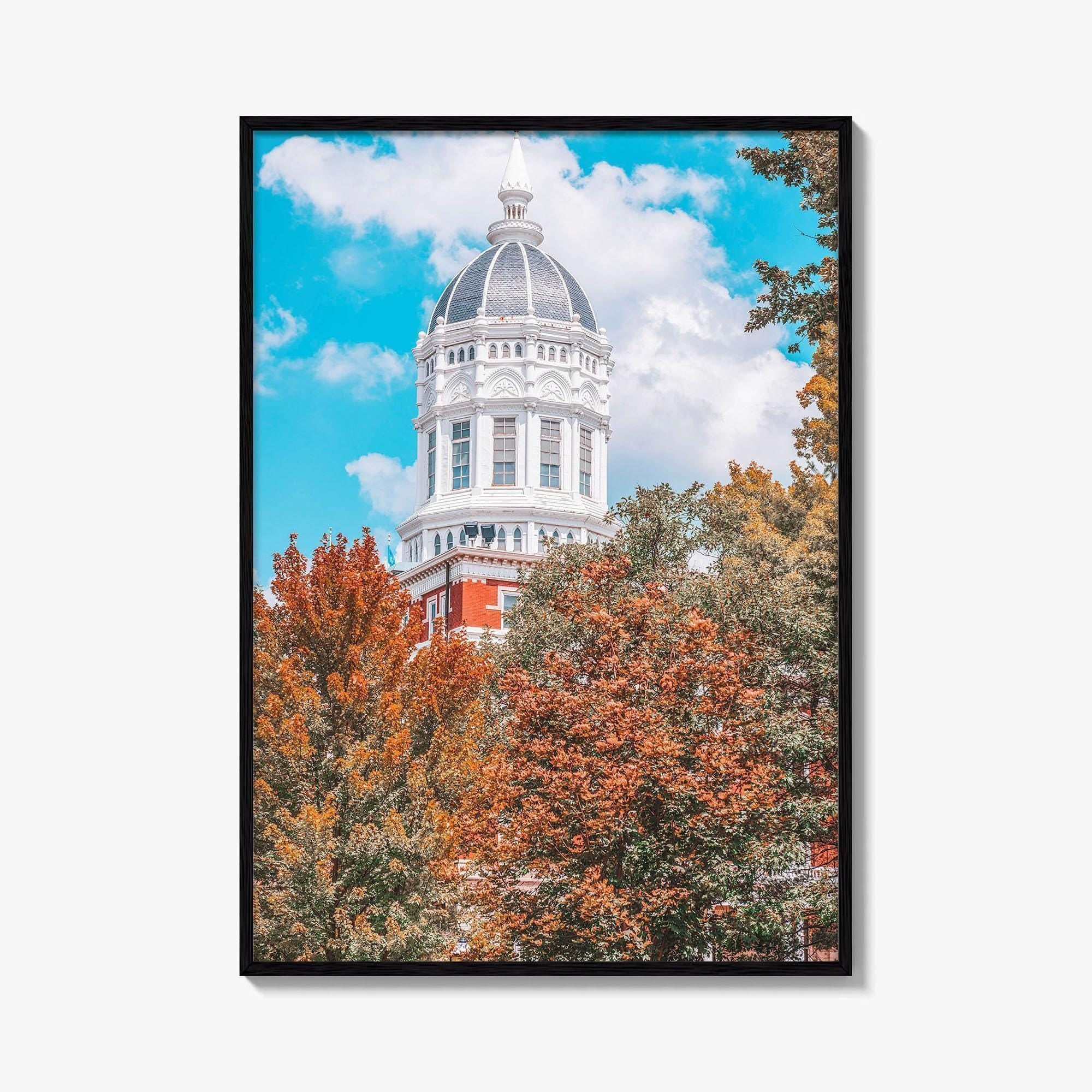 Columbia MO Fine Art Photo Print, University of Missouri Mizzou Campus, USA Poster