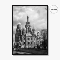 St Petersburg Russia Black and White Fine Art Photo Print, Spas na Krovi