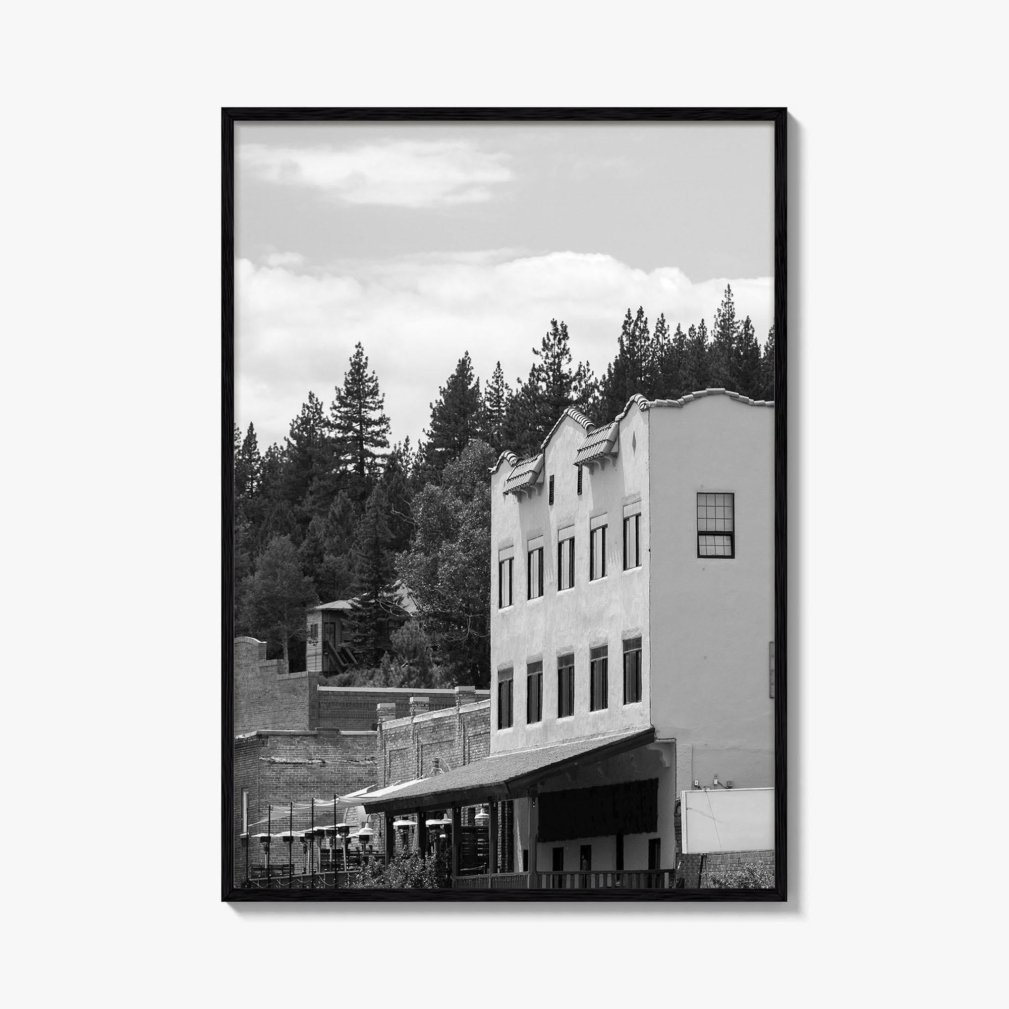 Truckee Black and White Fine Art Photo Print, Historic Downtown, Lake Tahoe California Poster