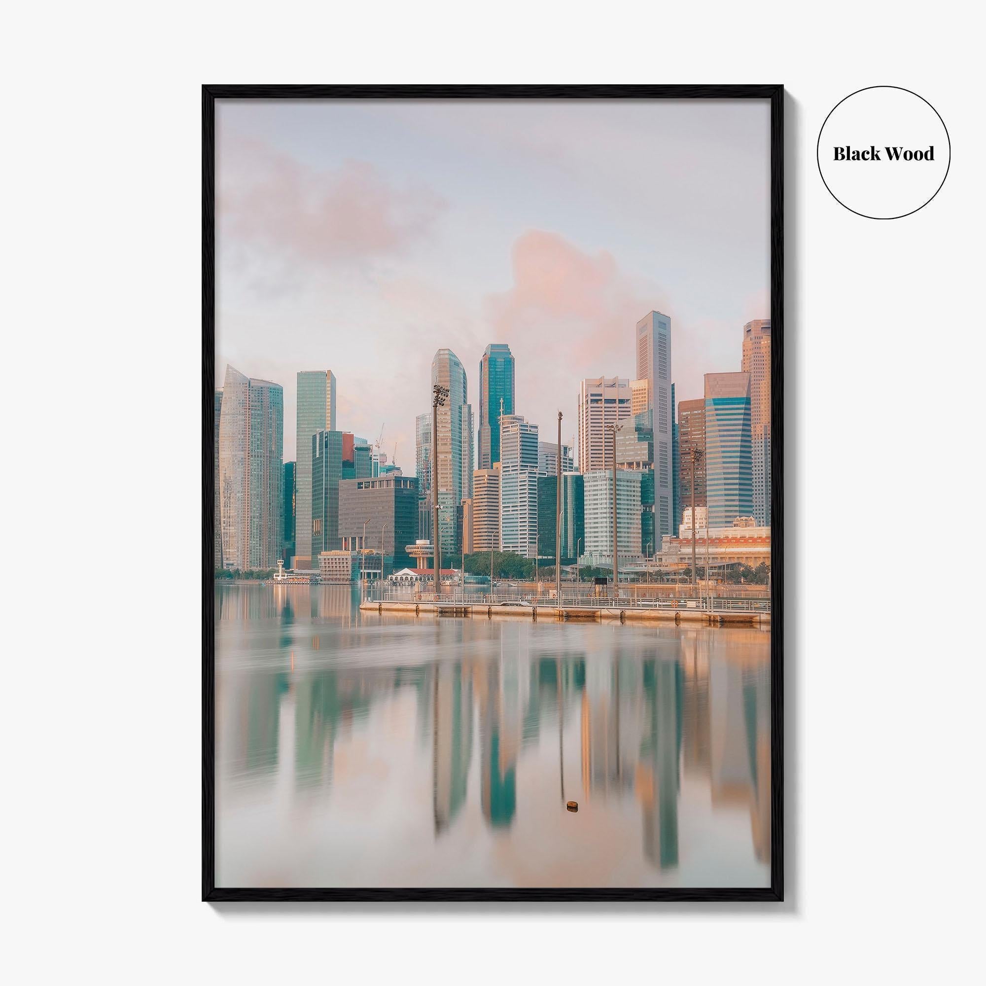 Singapore Skyline Fine Art Photo Print, Marina Bay, City Wall Poster