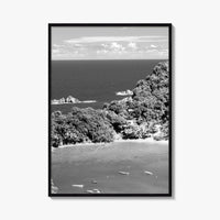 Parlatuvier Bay Black and White Fine Art Photo Print, Trinidad and Tobago Poster