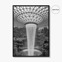 Singapore Black and White Fine Art Photo Print, Jewel Changi Airport, Wall Poster