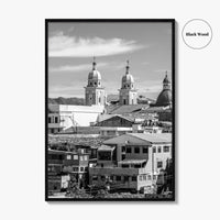 Santiago de Cuba Black and White Fine Art Photo Print, City Center Basilica Poster