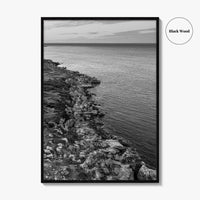 Gantheaume Point Black and White Fine Art Photo Print, Broome, Western Australia Poster