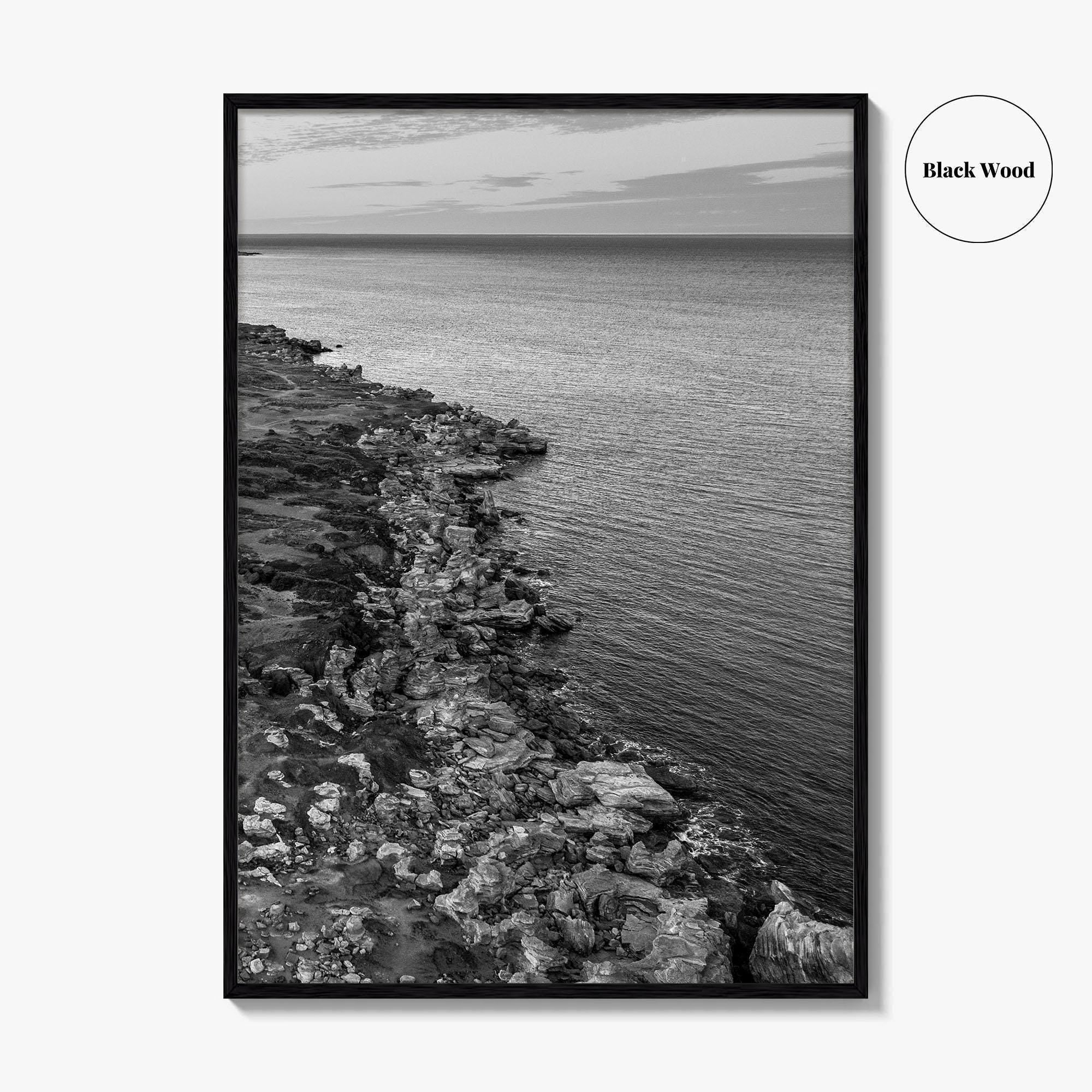 Gantheaume Point Black and White Fine Art Photo Print, Broome, Western Australia Poster
