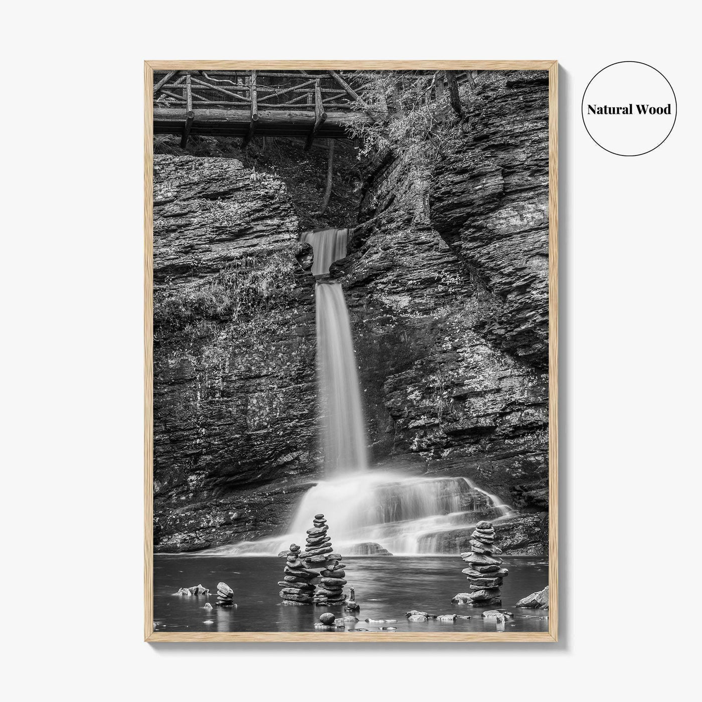 Pocono Mountains Black and White Fine Art Photo Print, Delaware Water Gap Poster