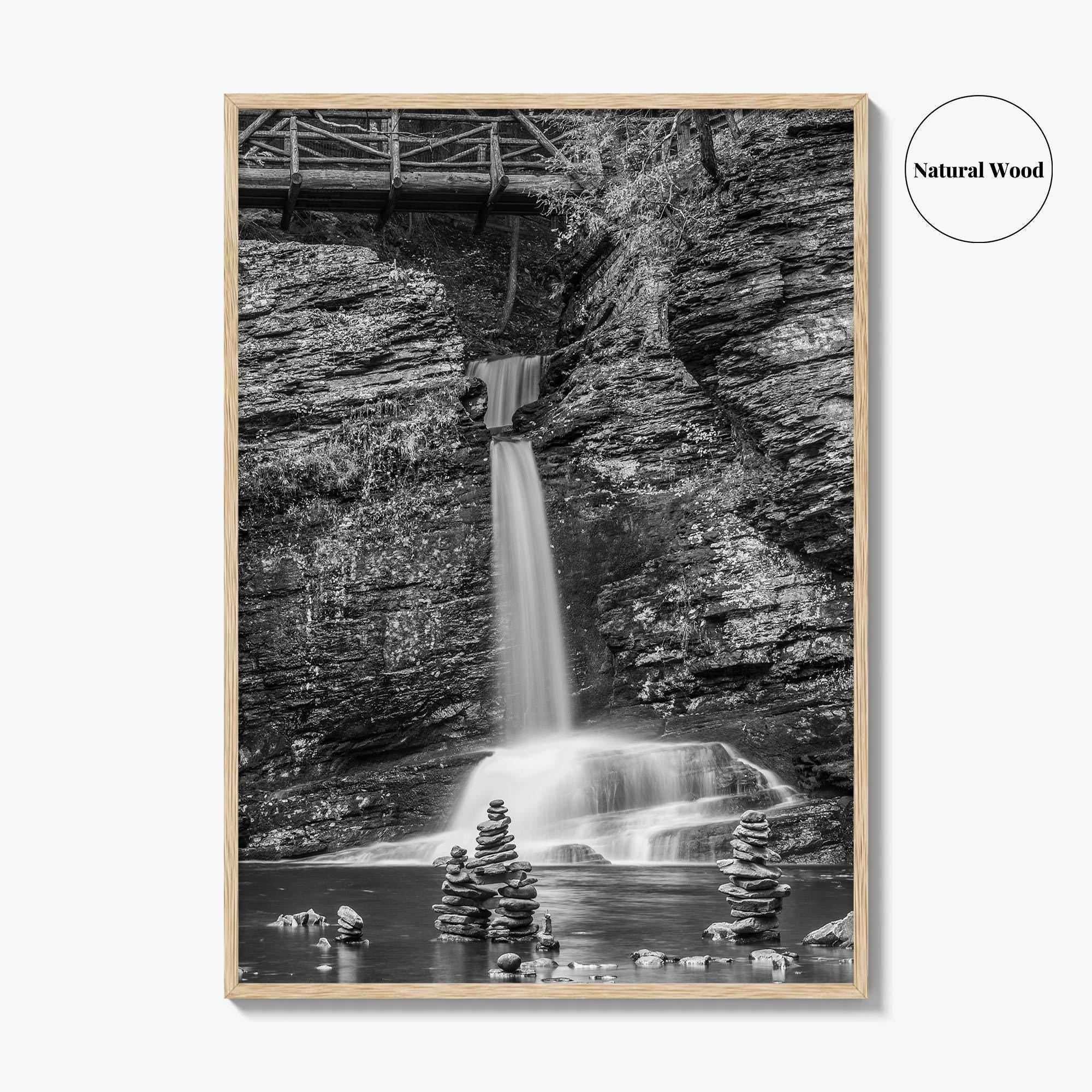 Pocono Mountains Black and White Fine Art Photo Print, Delaware Water Gap Poster