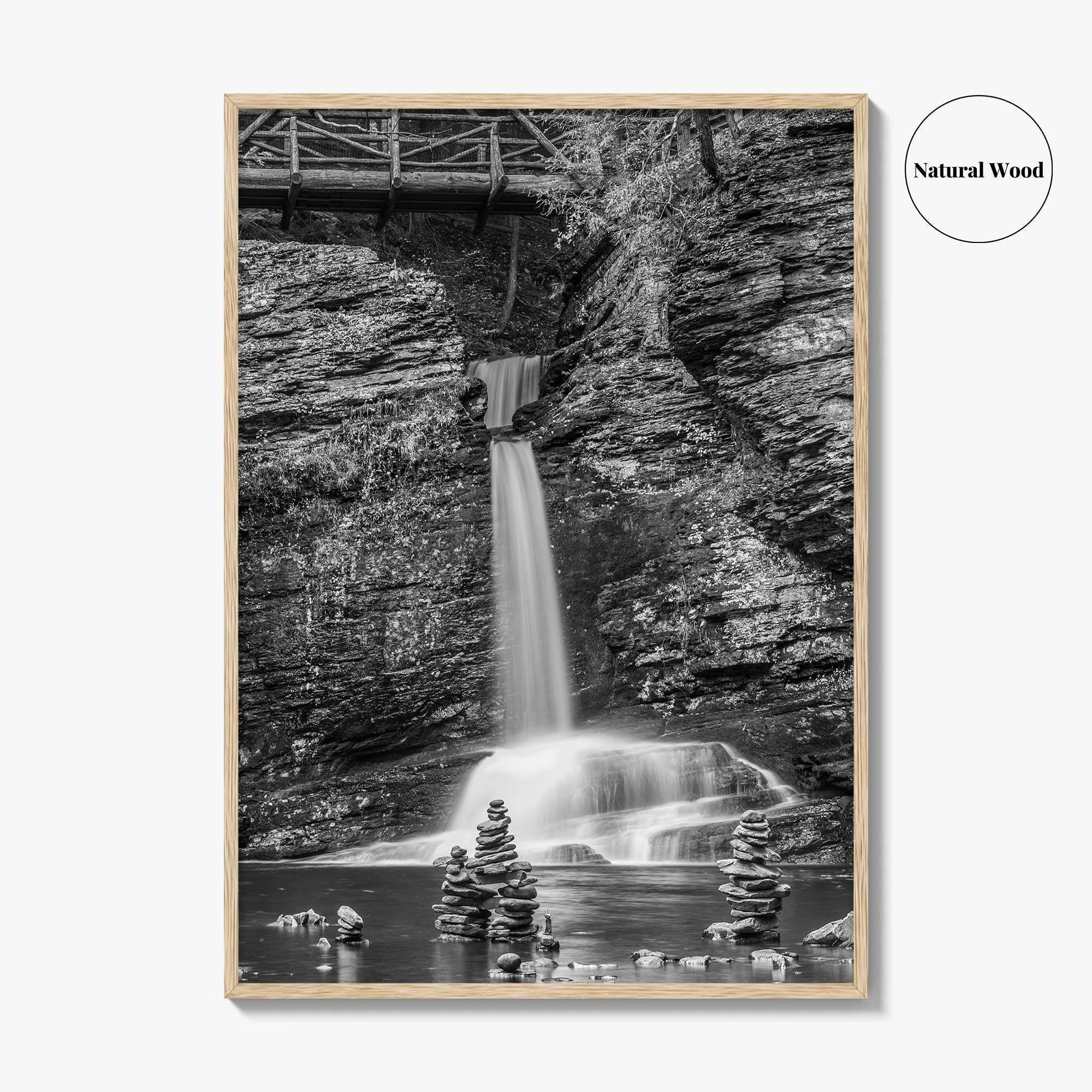 Pocono Mountains Black and White Fine Art Photo Print, Delaware Water Gap Poster