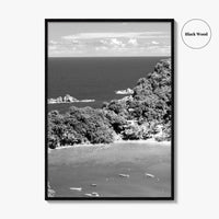 Parlatuvier Bay Black and White Fine Art Photo Print, Trinidad and Tobago Poster