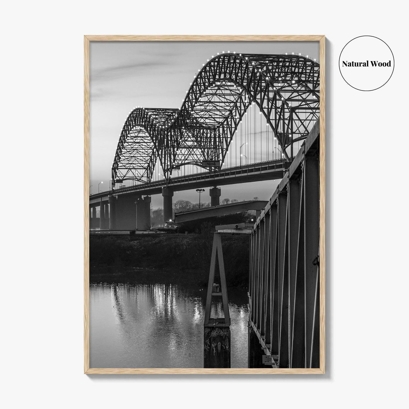Memphis Black and White Fine Art Photo Print, Tennessee Bridge Poster, Nashville Poster