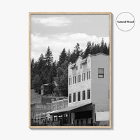 Truckee Black and White Fine Art Photo Print, Historic Downtown, Lake Tahoe California Poster