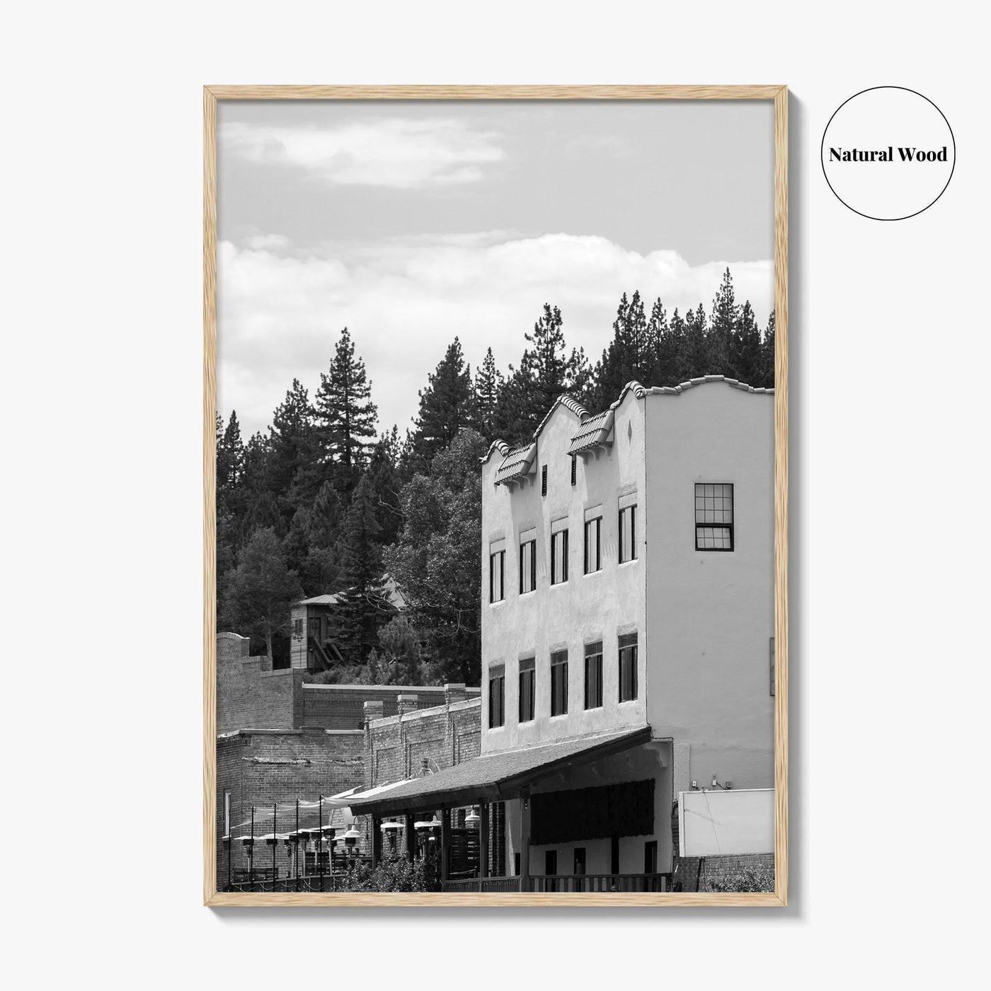 Truckee Black and White Fine Art Photo Print, Historic Downtown, Lake Tahoe California Poster