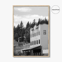 Truckee Black and White Fine Art Photo Print, Historic Downtown, Lake Tahoe California Poster