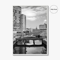 Providence Black and White Fine Art Photo Print, Waterplace Park Poster, Rhode Island Poster