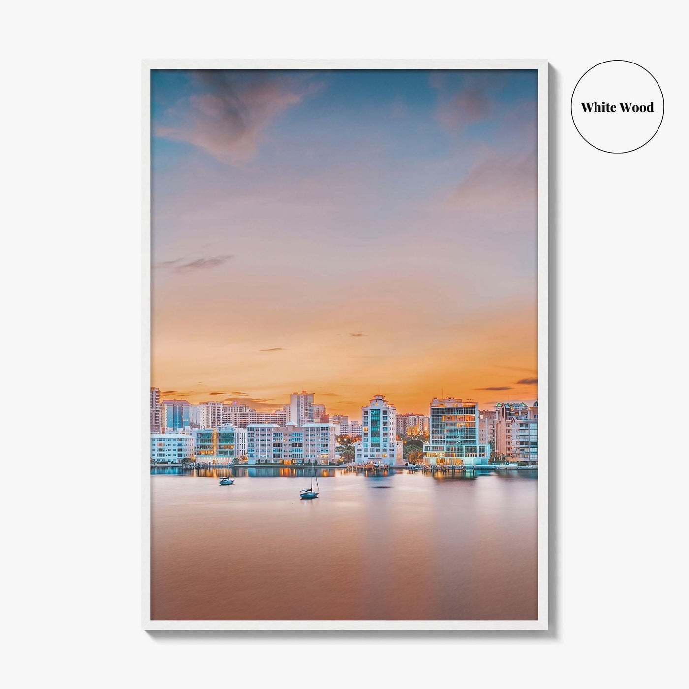 Sarasota Skyline Fine Art Photo Print, Florida USA, Wall Decor Poster