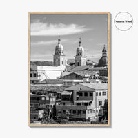 Santiago de Cuba Black and White Fine Art Photo Print, City Center Basilica Poster