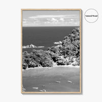 Parlatuvier Bay Black and White Fine Art Photo Print, Trinidad and Tobago Poster