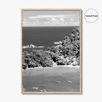Parlatuvier Bay Black and White Fine Art Photo Print, Trinidad and Tobago Poster