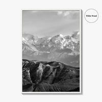 Upper Mustang Black and White Fine Art Photo Print, Annapurna Himalayas Poster