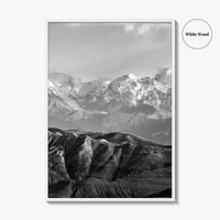 Upper Mustang Black and White Fine Art Photo Print, Annapurna Himalayas Poster