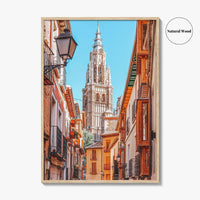 Toledo Spain Fine Art Photo Print, Cathedral Alleyway, Castilla La Mancha Wall Decor Poster