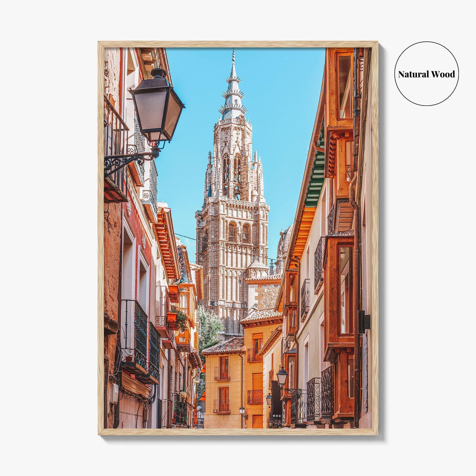 Toledo Spain Fine Art Photo Print, Cathedral Alleyway, Castilla La Mancha Wall Decor Poster
