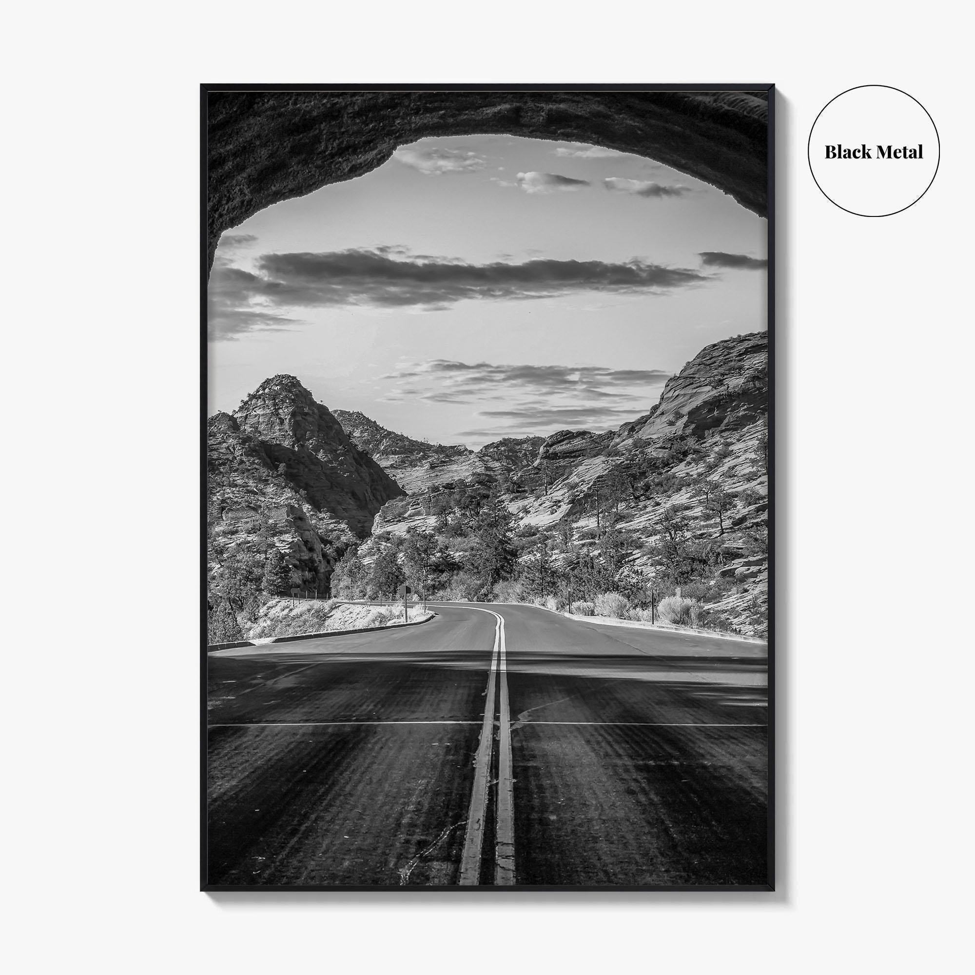 Zion National Park Black and White Fine Art Photo Print, Utah Wall Art