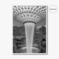 Singapore Black and White Fine Art Photo Print, Jewel Changi Airport, Wall Poster