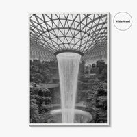 Singapore Black and White Fine Art Photo Print, Jewel Changi Airport, Wall Poster