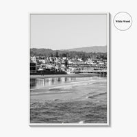Santa Cruz Black and White Fine Art Photo Print, Wharf Monterey Bay California Poster