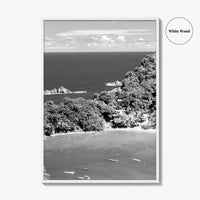Parlatuvier Bay Black and White Fine Art Photo Print, Trinidad and Tobago Poster