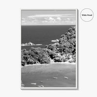 Parlatuvier Bay Black and White Fine Art Photo Print, Trinidad and Tobago Poster