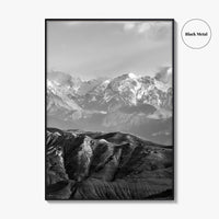 Upper Mustang Black and White Fine Art Photo Print, Annapurna Himalayas Poster