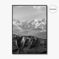Upper Mustang Black and White Fine Art Photo Print, Annapurna Himalayas Poster