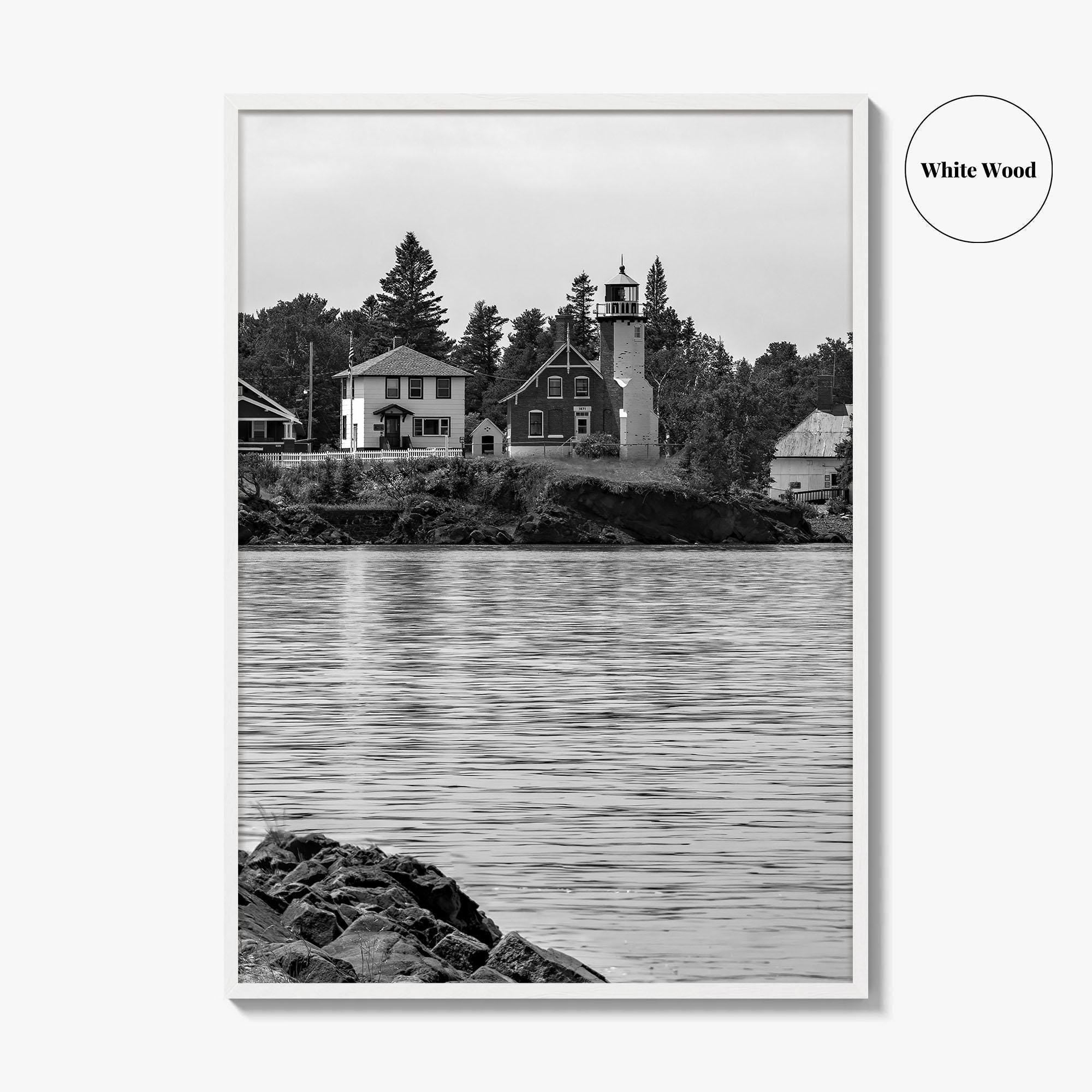 Eagle Harbor Black and White Fine Art Photo Print, Keweenaw Peninsula Michigan Poster