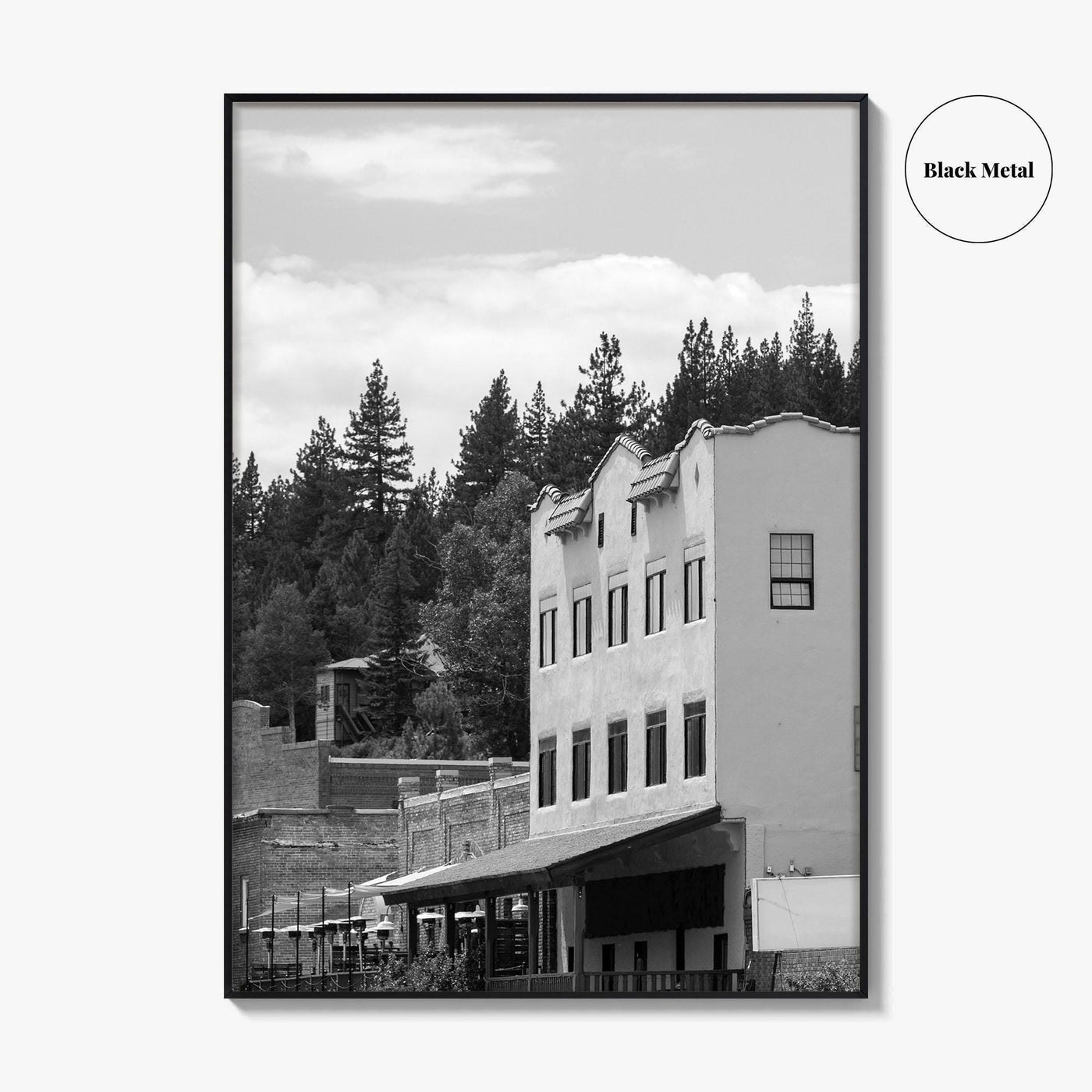 Truckee Black and White Fine Art Photo Print, Historic Downtown, Lake Tahoe California Poster