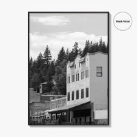 Truckee Black and White Fine Art Photo Print, Historic Downtown, Lake Tahoe California Poster