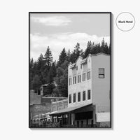 Truckee Black and White Fine Art Photo Print, Historic Downtown, Lake Tahoe California Poster