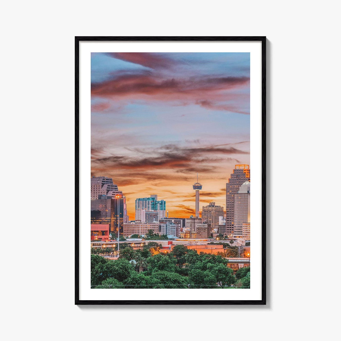 San Antonio Skyline Fine Art Photo Print, Texas USA Downtown Wall Decor Poster