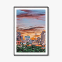 San Antonio Skyline Fine Art Photo Print, Texas USA Downtown Wall Decor Poster