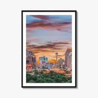 San Antonio Skyline Fine Art Photo Print, Texas USA Downtown Wall Decor Poster